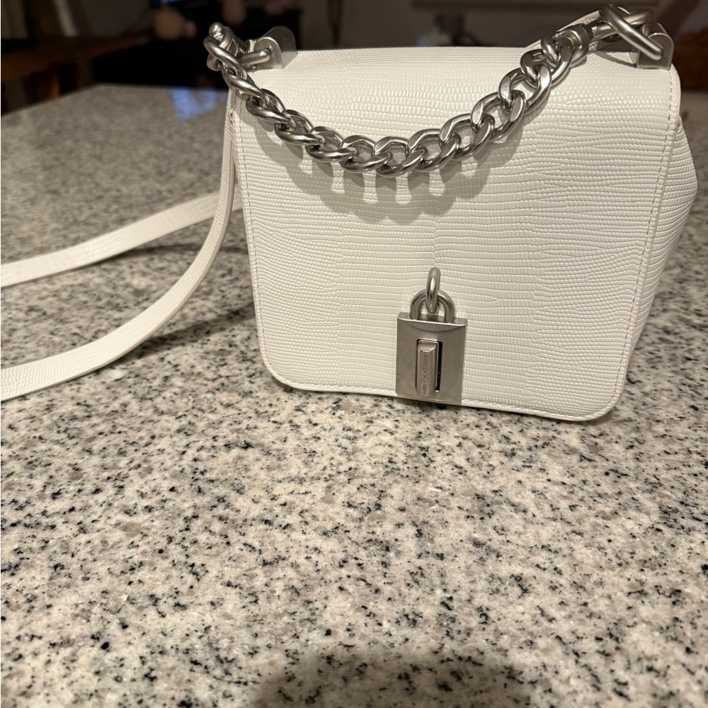 Rebecca Minkoff white leather crossbody bag